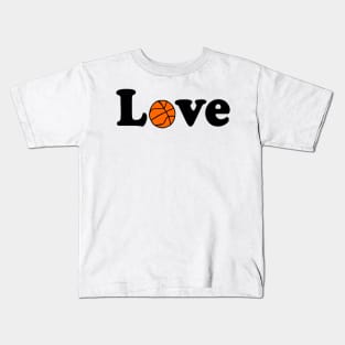 I love Baskettball Kids T-Shirt